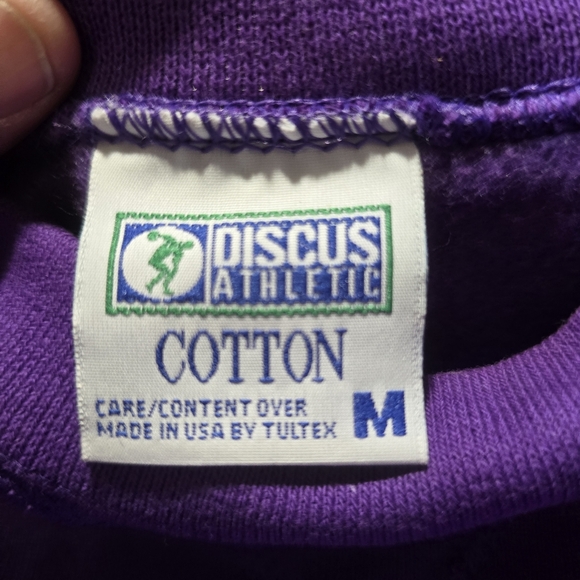 Vintage Discus Athletics Purple Sweatshirt Florida Sunshine State 1995 Size M - Picture 4 of 9